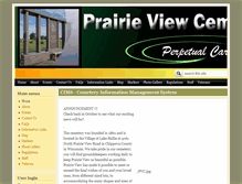 Tablet Screenshot of prairieviewcemetery.com
